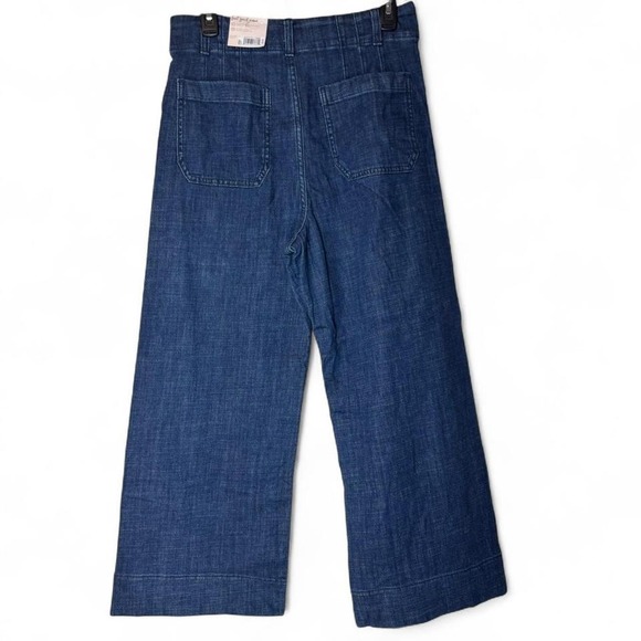 Lauren Conrad Super High Rise Wide Leg Crop Jeans Womens Size 10 Dark Wash Y2K - Picture 2 of 8